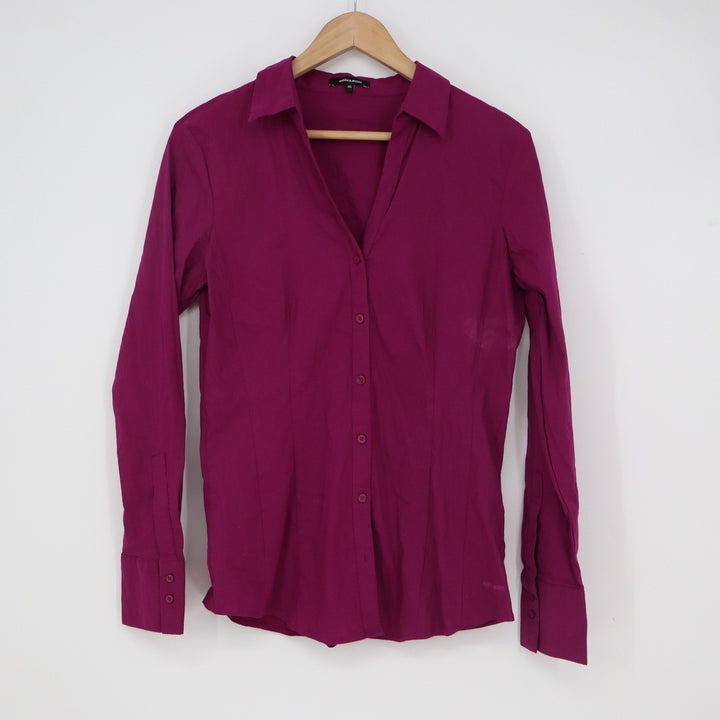 More & More Magenta Cotton Blend Button Down Tailored Shirt Size 36 / US 6