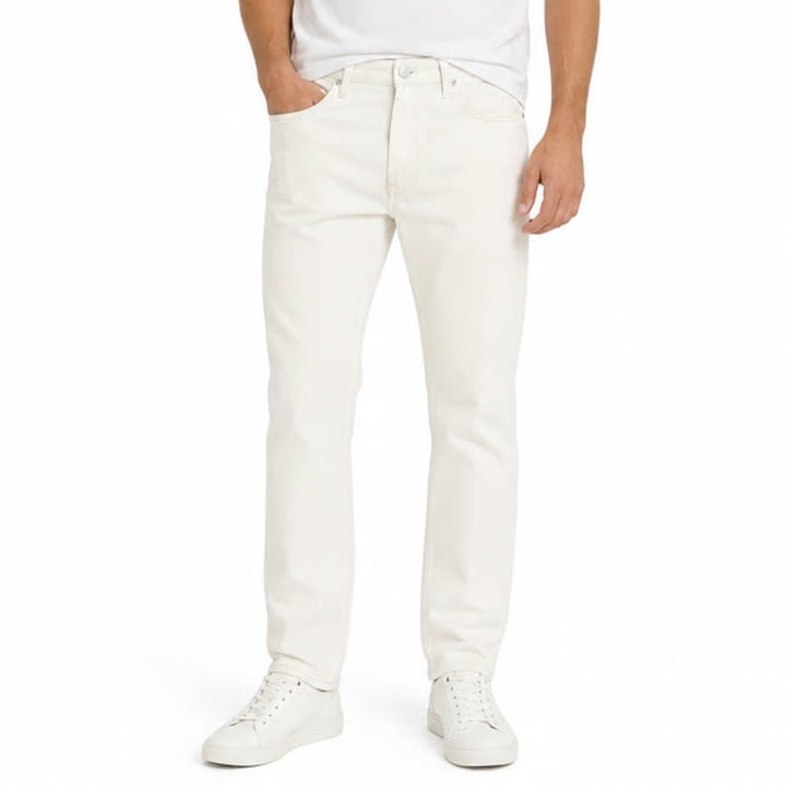 7 For All Mankind Paxtyn Skinny Jeans Mens 34 White Cotton ATA13948A USA Made