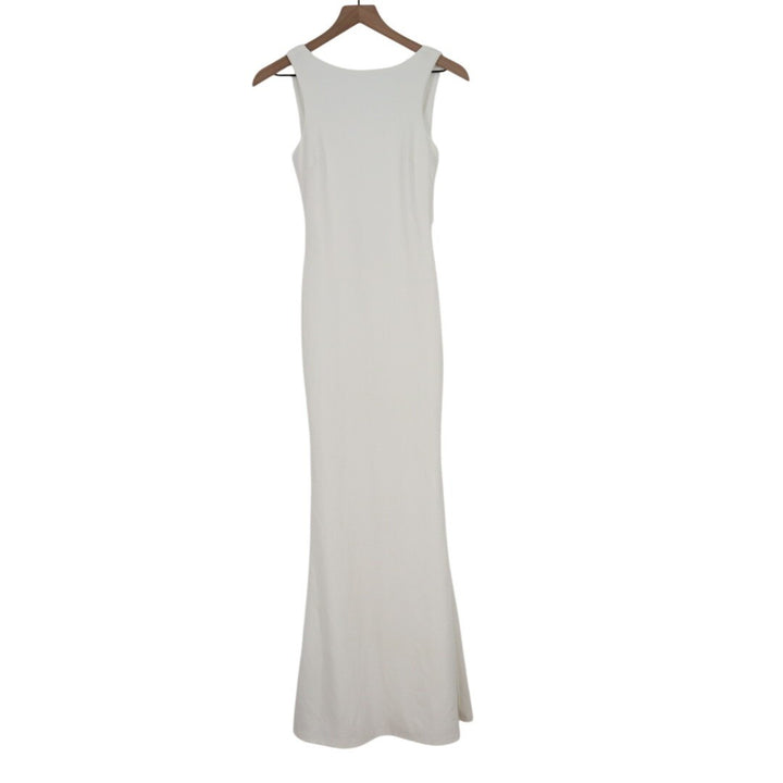 Lulus Love In Your Eyes Maxi Dress Womens 2XS Ivory Stretch Back Knotted Mermaid