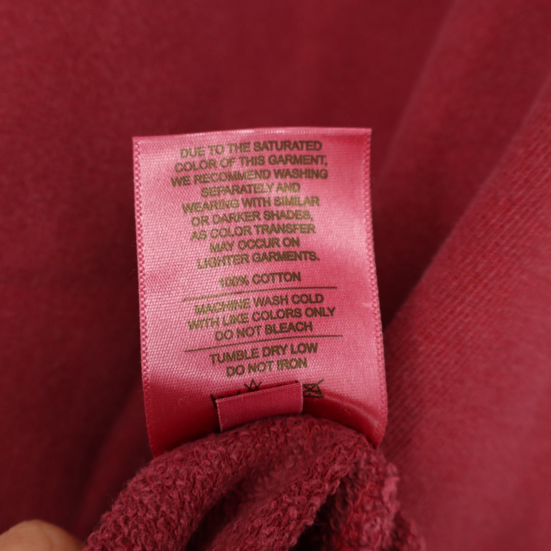 American Giant French Terry Sweatshirt Unisex Large Red Cotton Valentine's Day