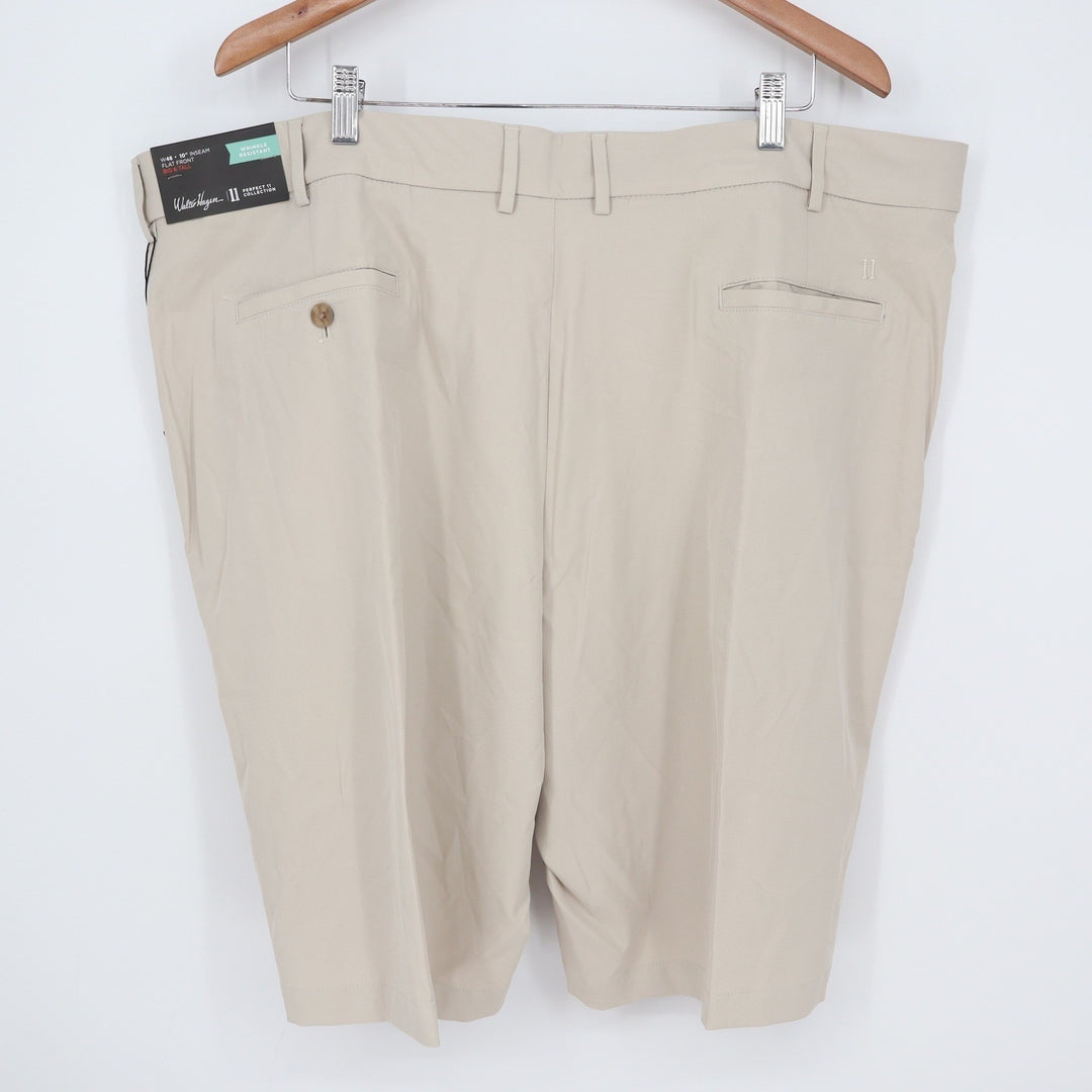 Walter Hagen Mens 46 Perfect 11 Golf Shorts Khaki Big & Tall