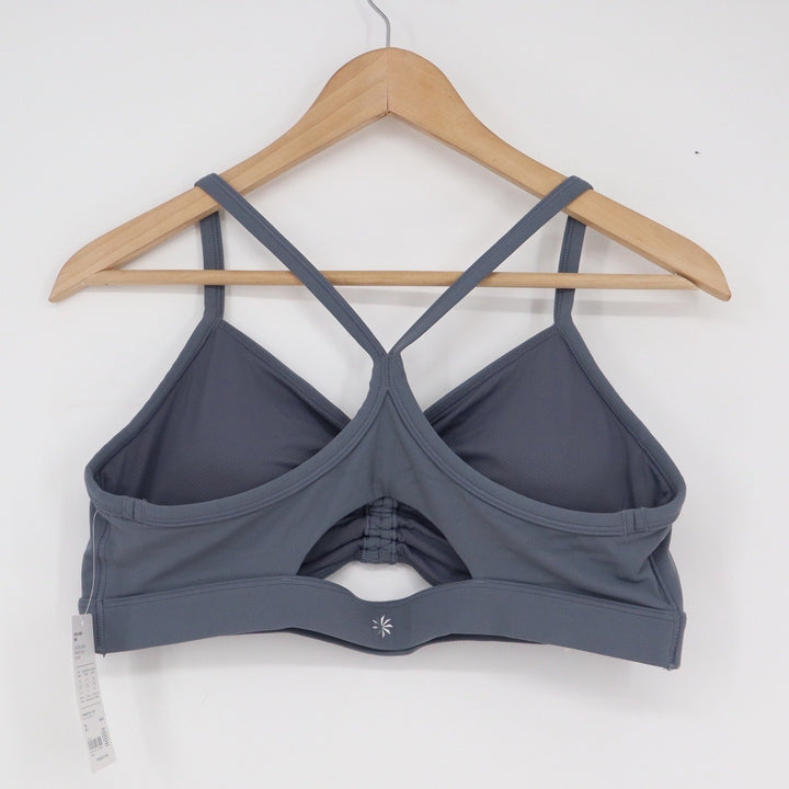 Athleta Vital Cinch Bra Slate Blue Grey Light Impact Sports Bra A-C Cup Large