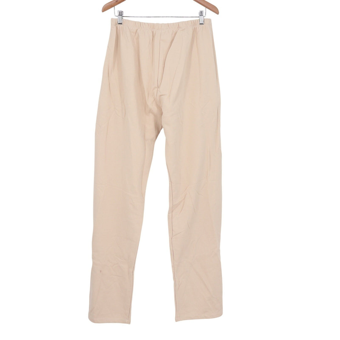 Naked Wardrobe Tan Beige High Waisted Straight Leg Sweatpants Size L
