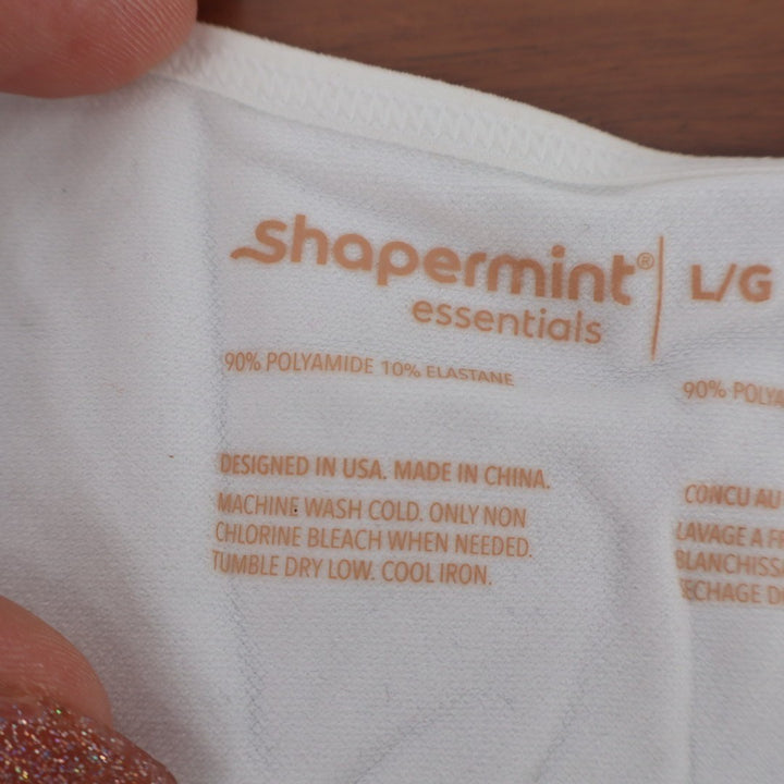 Shapermint Essentials All Day Every Day Scoop Neck Cami Womens L White Shapewear