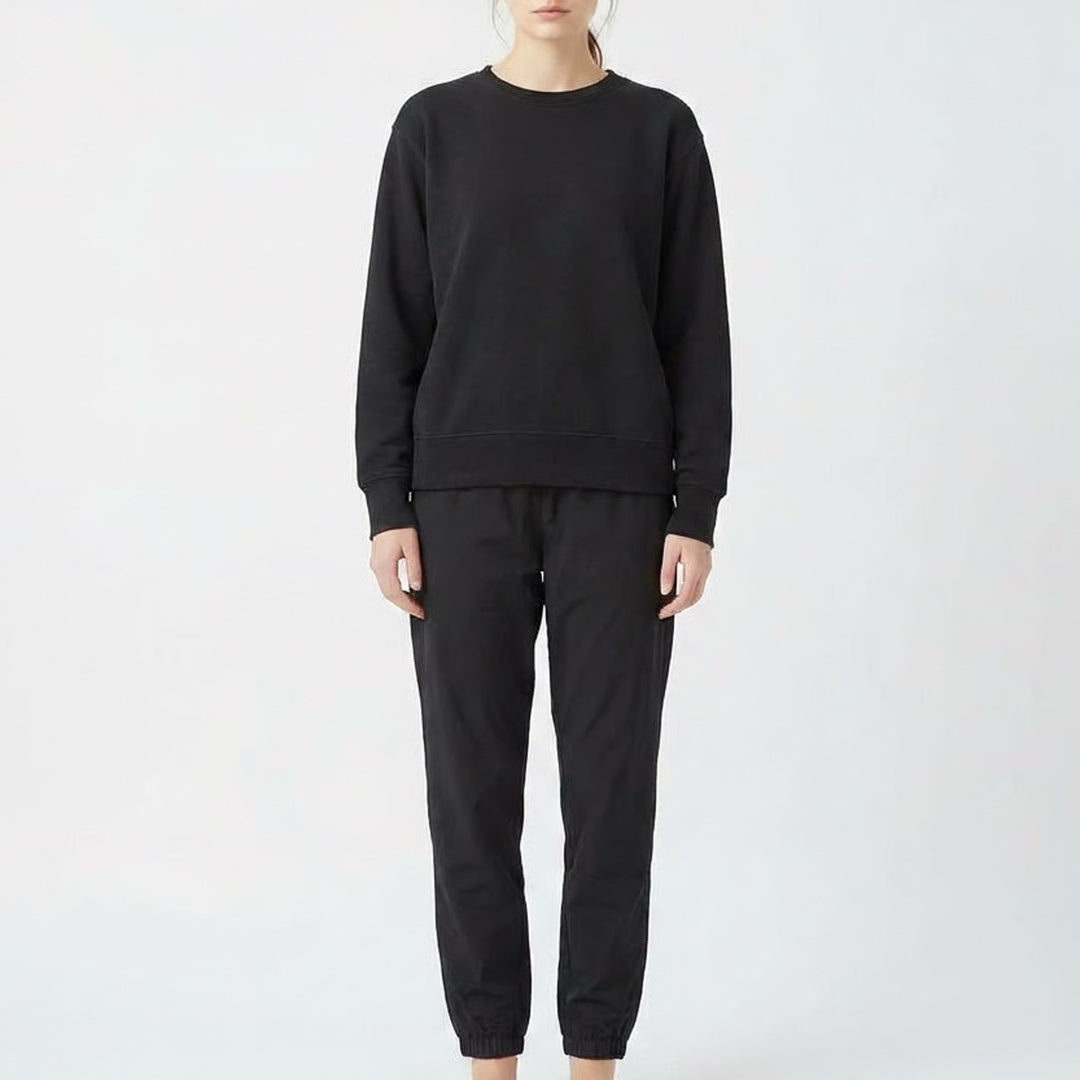 Naked Wardrobe Mens Black Fleece Sweatshirt and Joggers Lounge Set Size S
