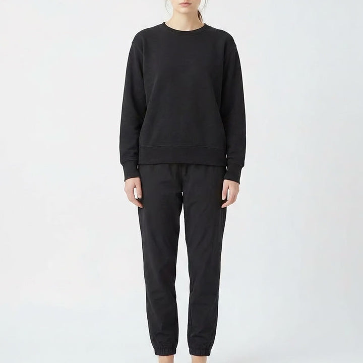 Naked Wardrobe Mens Black Fleece Sweatshirt and Joggers Lounge Set Size S