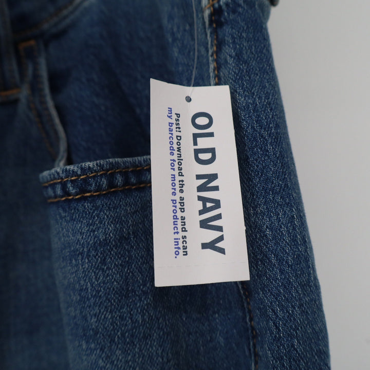 Old Navy Wow Barrel Leg Jeans Womens 16 Short Blue High Rise Cropped Medium Wash