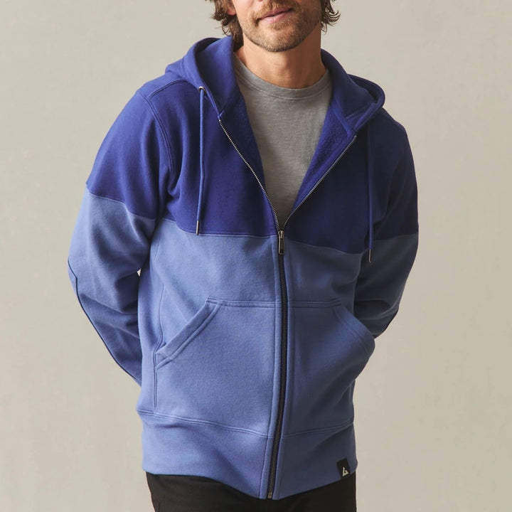 American Giant Classic Hoodie Mens XL Blue Navy Full Zip Cotton Split Seam Vault