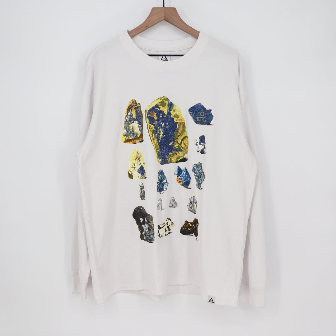 Nike ACG Dri-FIT Long Sleeve Mineral Graphic T-Shirt Summit White L