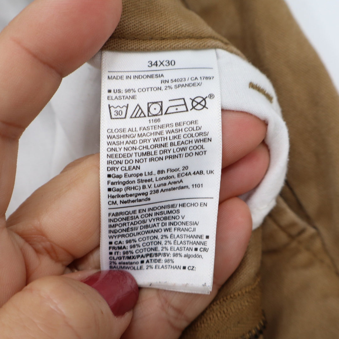 Old Navy Pants Mens 34x30 Built-In Flex Straight Brown Chino Khaki Excellent