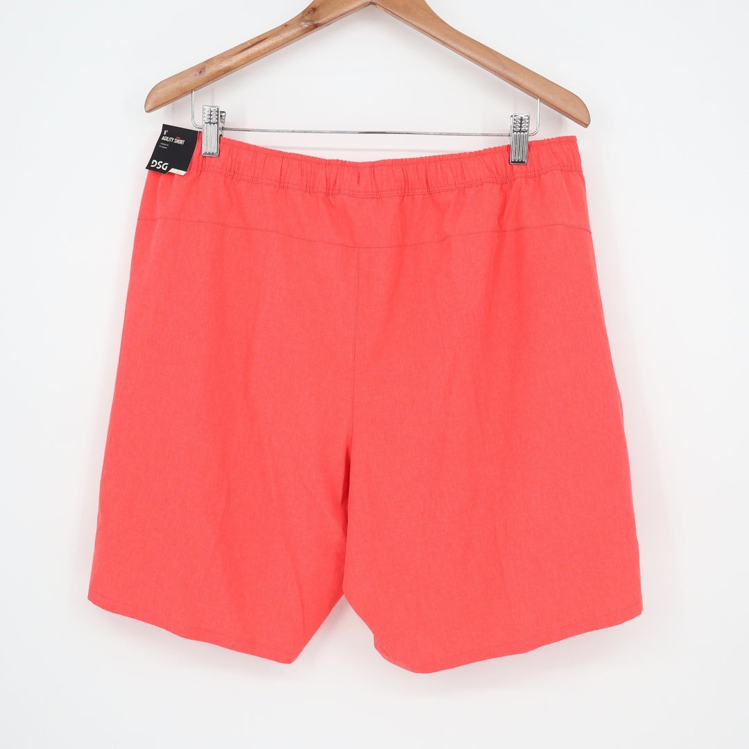 DSG Mens 8" Agility Short Cabana Coral Heather Orange Athletic L CKP9174CN