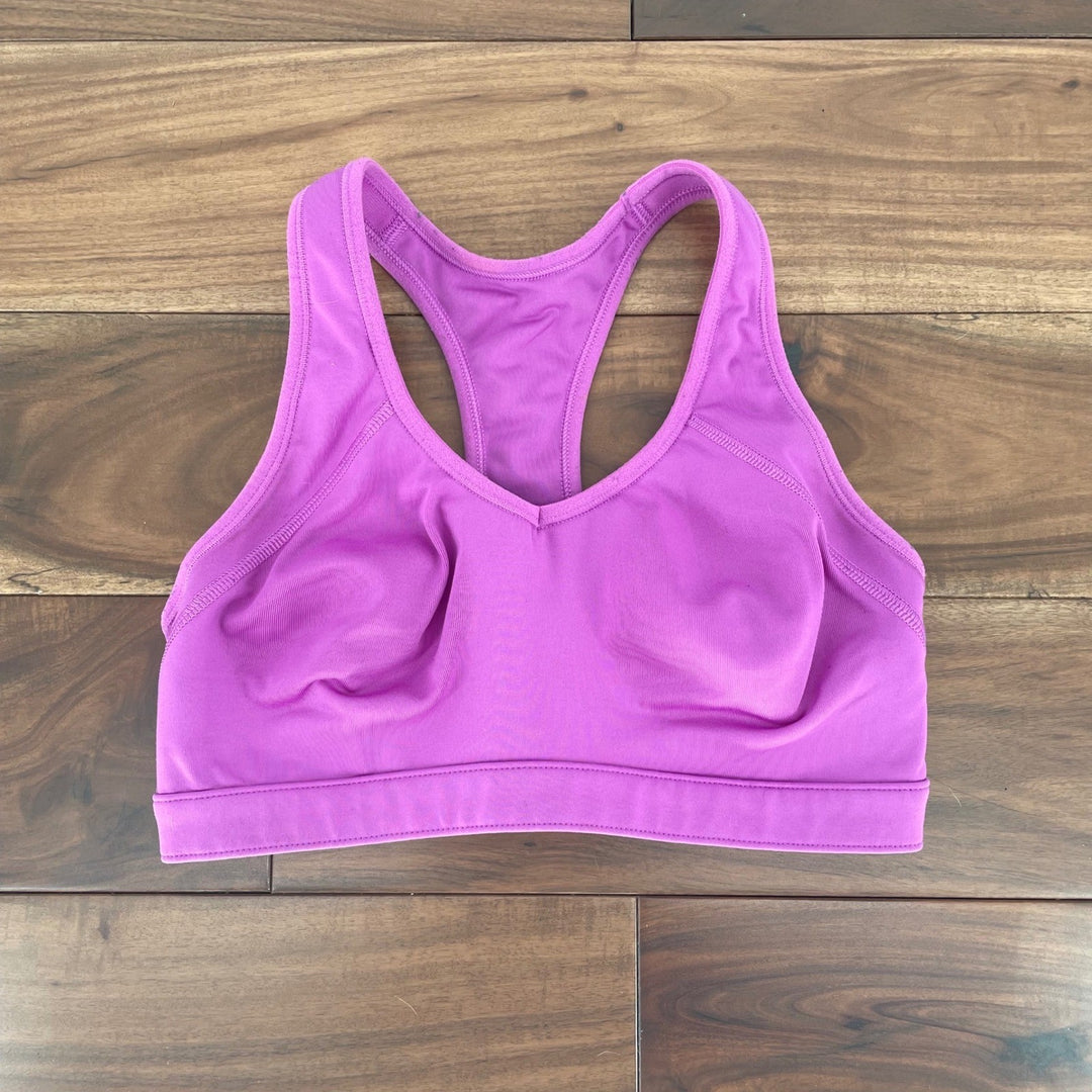 GapFit One High Impact Sports Bra Purple Racerback Adjustable Size 34B