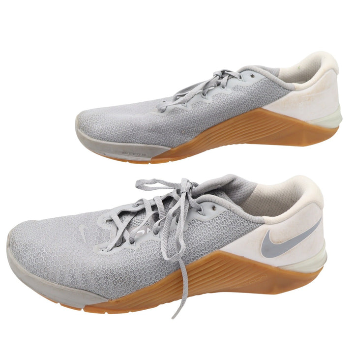 Nike Training Shoes Mens 13 Metcon 5 Grey White Gum Athletic Good