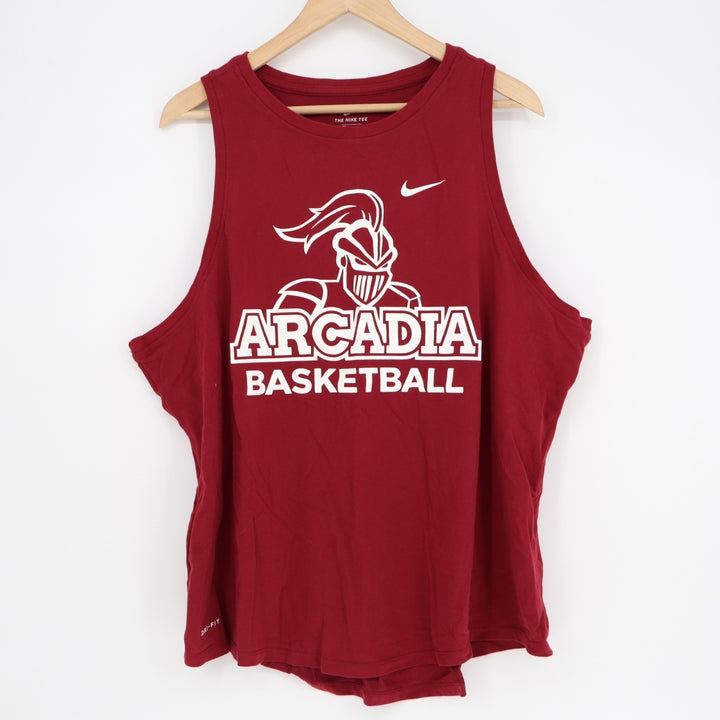 Arcadia University Knights Tank Top Mens 2XL Red Nike Basketball NCAA Dri Fit