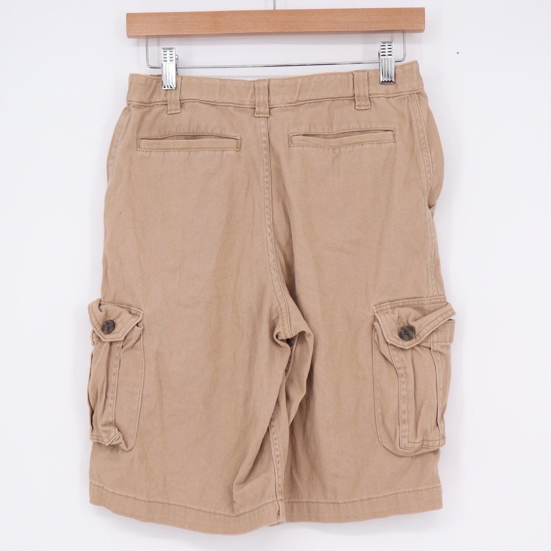 Wonder Nation Boys Khaki Cargo Shorts Size 18 Tan Stretch Cotton Utility