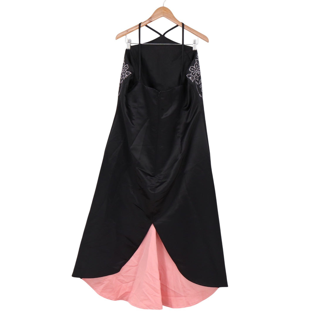 Kasia for Debut II Gown Womens 20 Black Floral Embroidered Excellent