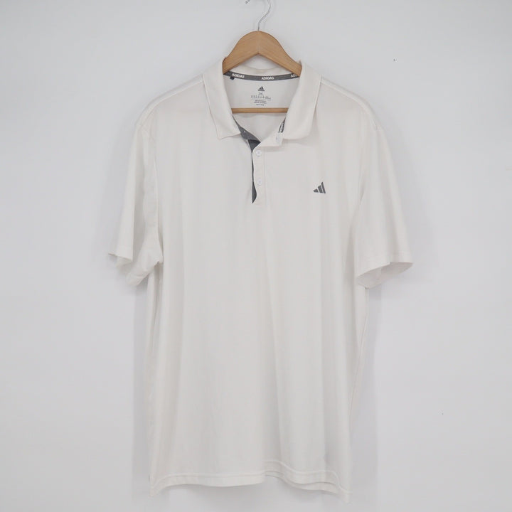 Adidas Mens Performance Polo Shirt White Recycled Polyester Size 2XL