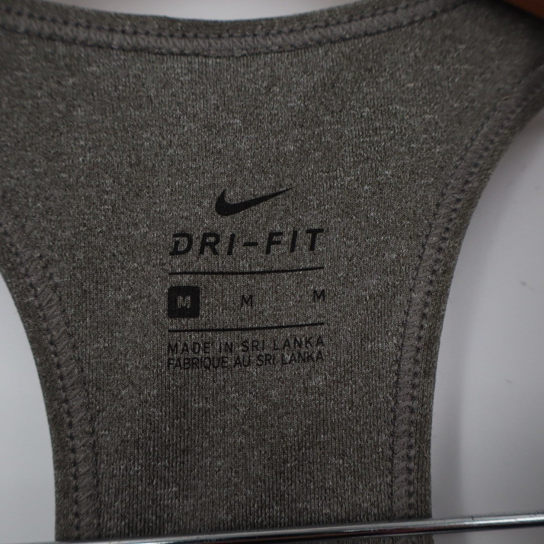 Nike Dri-Fit Sports Bra Womens Medium Heather Gray Racerback Yoga Active Wear