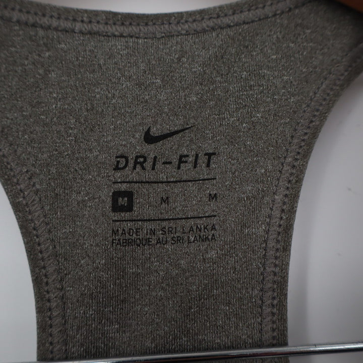 Nike Dri-Fit Sports Bra Womens Medium Heather Gray Racerback Yoga Active Wear