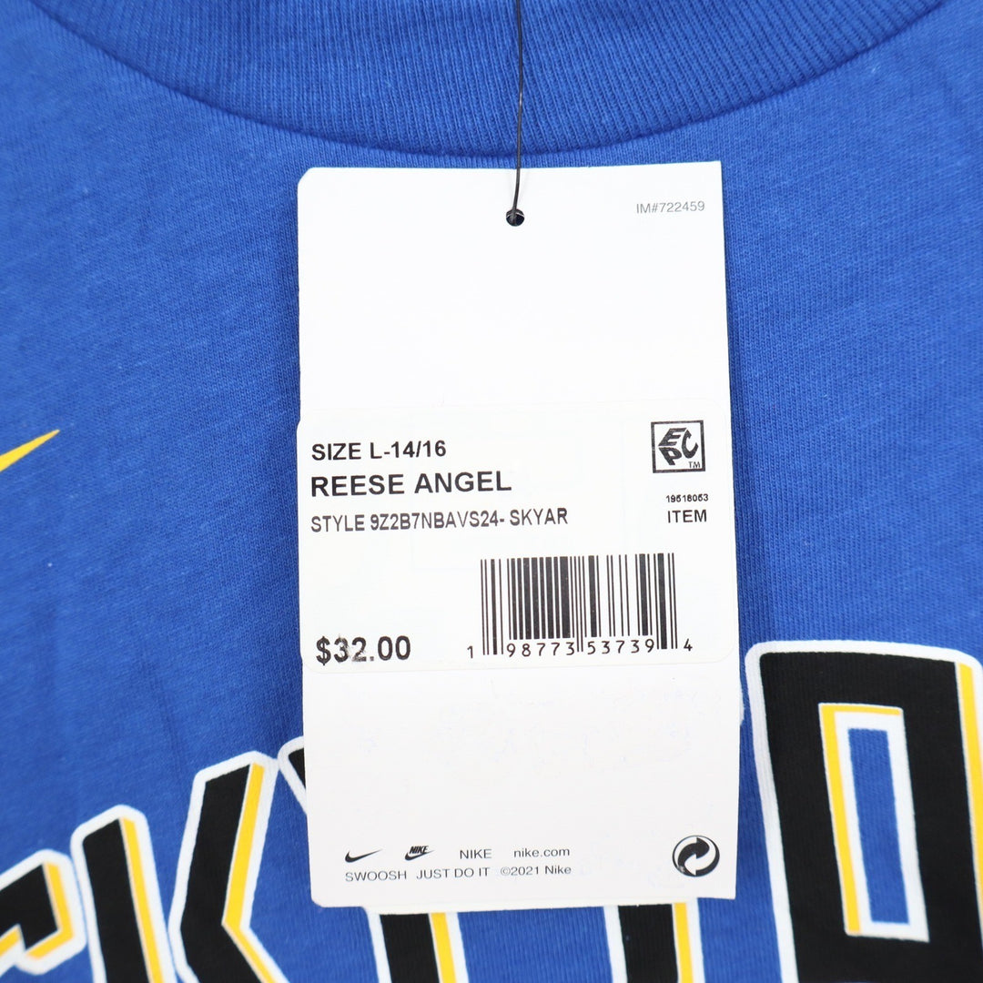 Nike Chicago Sky Angel Reese Skytown Rebel Edition Blue Youth Large T-Shirt 5