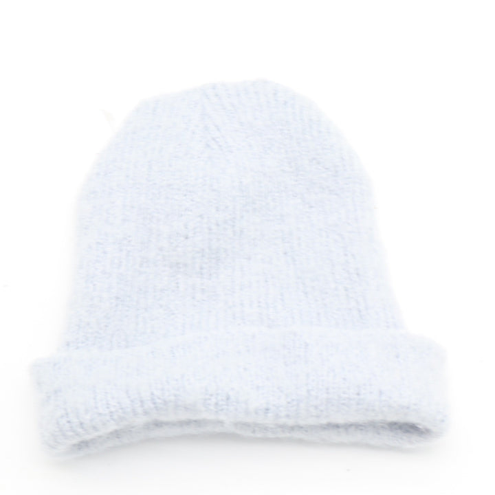 CALIA Luxe Beanie Light Blue Fuzzy Cuffed Knit Winter Hat