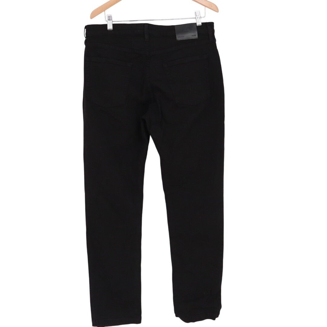 American Giant Roughneck Jeans Mens 34x32 Black Canvas Cotton Stretch Straight