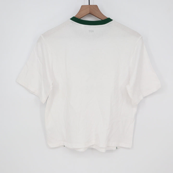 DSG Girls East Hampton Tennis Club Ringer Graphic T-Shirt White Size M 10-12