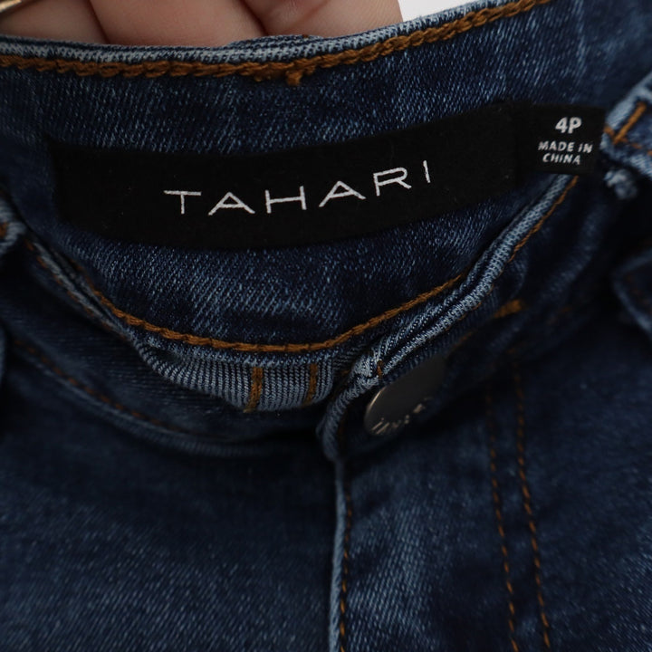 Tahari Ella High Rise Skinny Jeans Womens 4P Dark Wash Blue Denim
