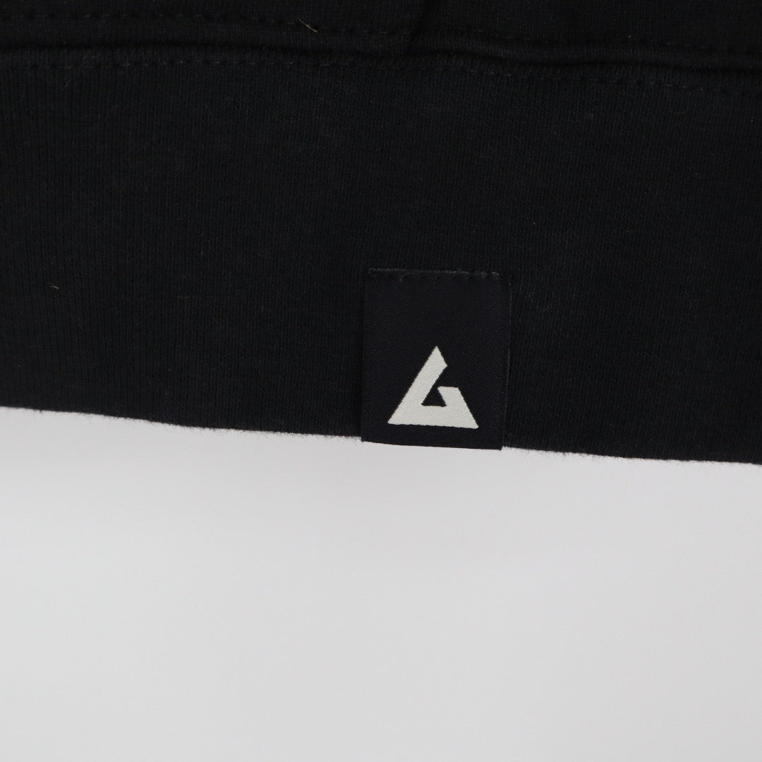 American Giant Bomber Jacket Mens Medium Black Full Zip Cotton Kangaroo Pocket