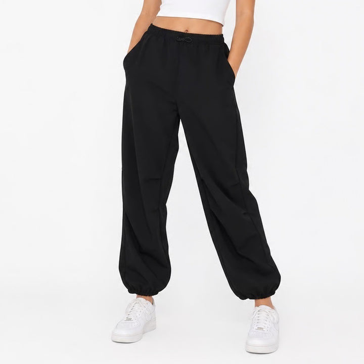 Zara Girls Black Parachute Jogger Pants Elastic Waist Size 13-14