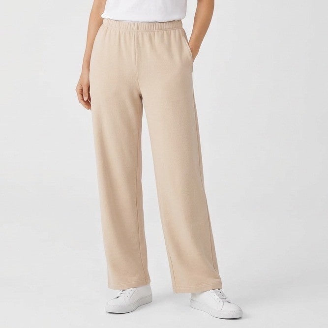 Naked Wardrobe Tan Beige High Waisted Straight Leg Sweatpants XS