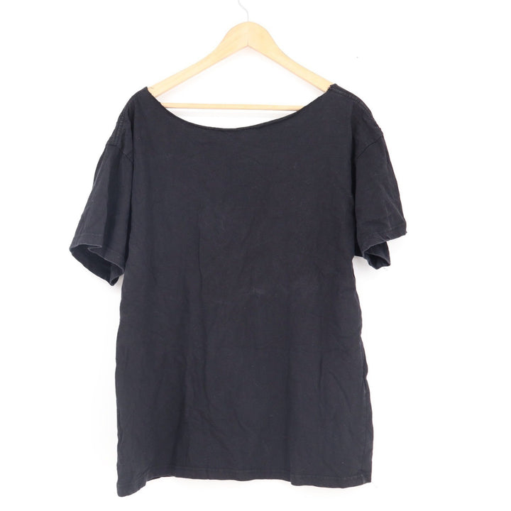 I Love NY T-Shirt Black Short Sleeve Graphic Heart Raw Scoop Neck Souvenir L XL