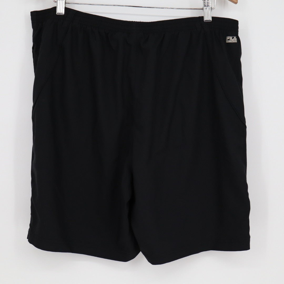 Fila Sport Athletic Shorts Men's XL Black Elastic Waistband Running Workout