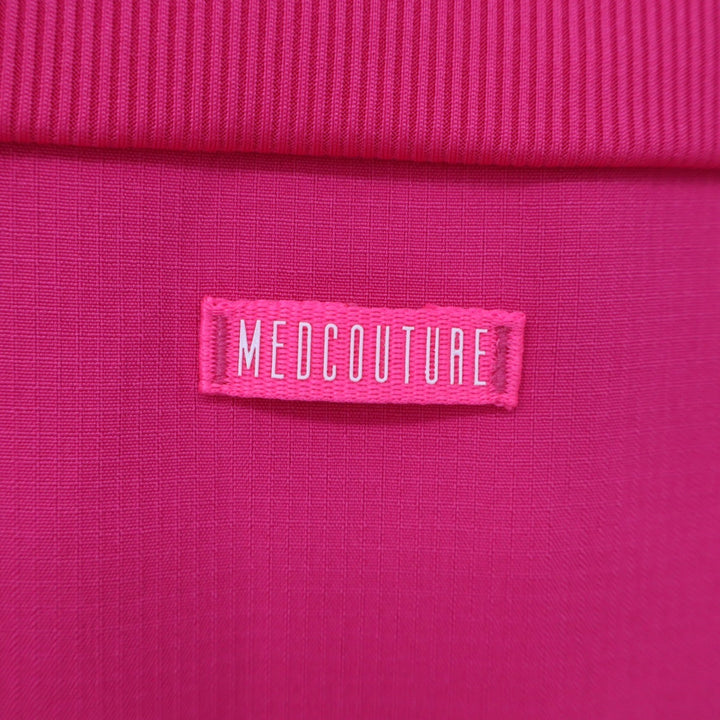 Med Couture Scrub Top Womens S Amp Pink 4-Way Stretch Sleeveless NEW
