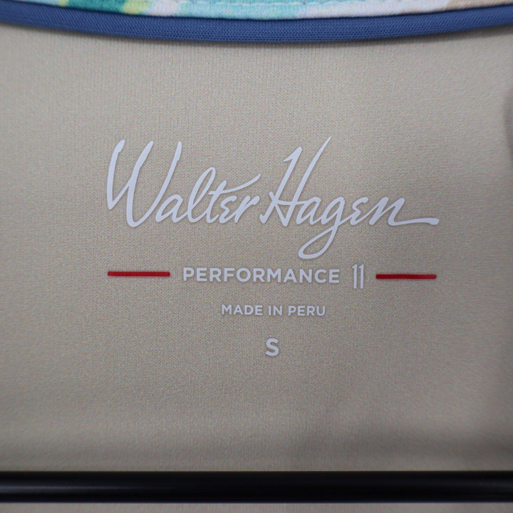 Walter Hagen Mens S P11 Print Polo Resort Landscape Multi Tropical Golf Shirt