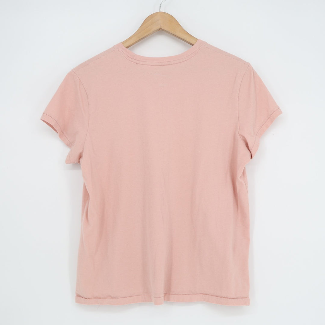 Universal Thread T-Shirt Womens L Blush Cotton Short Sleeve Crew Neck Pullover