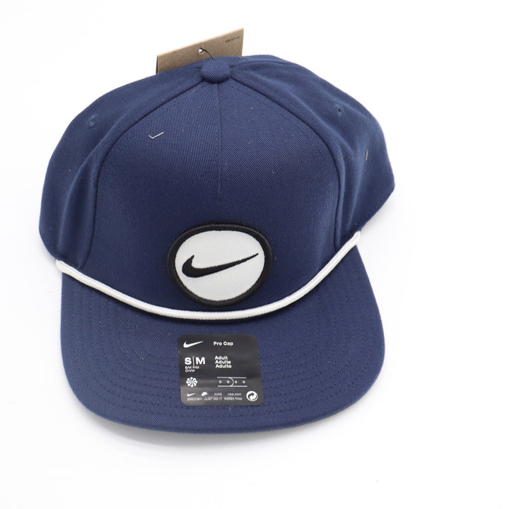 Nike Pro Cap Dri-FIT Navy Blue Flat Brim Rope Hat S/M NEW