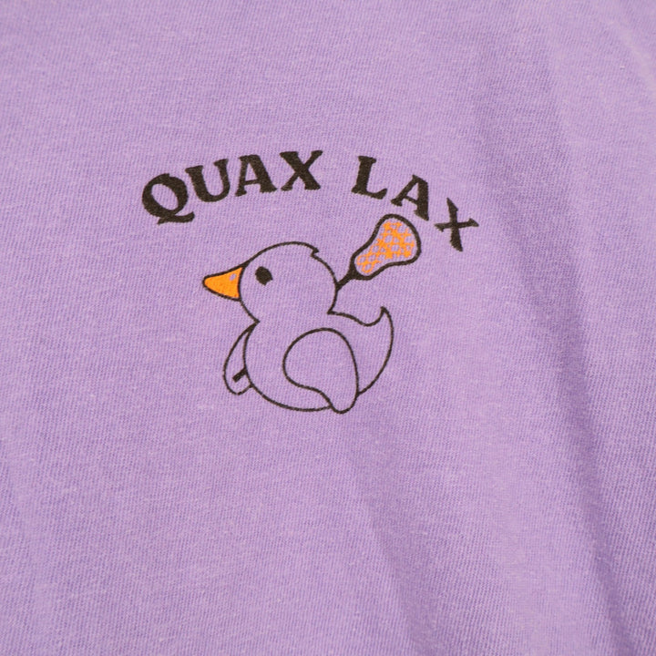 Quax Lax Purple Graphic T-Shirt Youth XL Lacrosse Duck Short Sleeve Crewneck