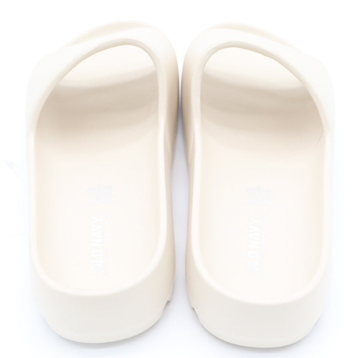 Old Navy Cream Platform Slide Sandals Women Size 7 Lug Sole Foam