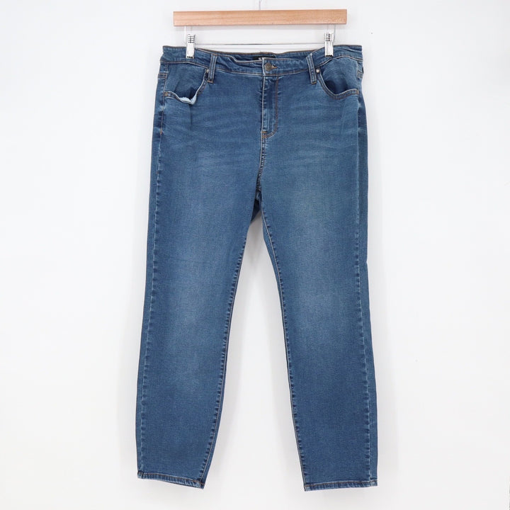 Buffalo Jeans Womens 14 Avalon Mid-Rise Soft Stretch Blue Ankle Skinny Excellent