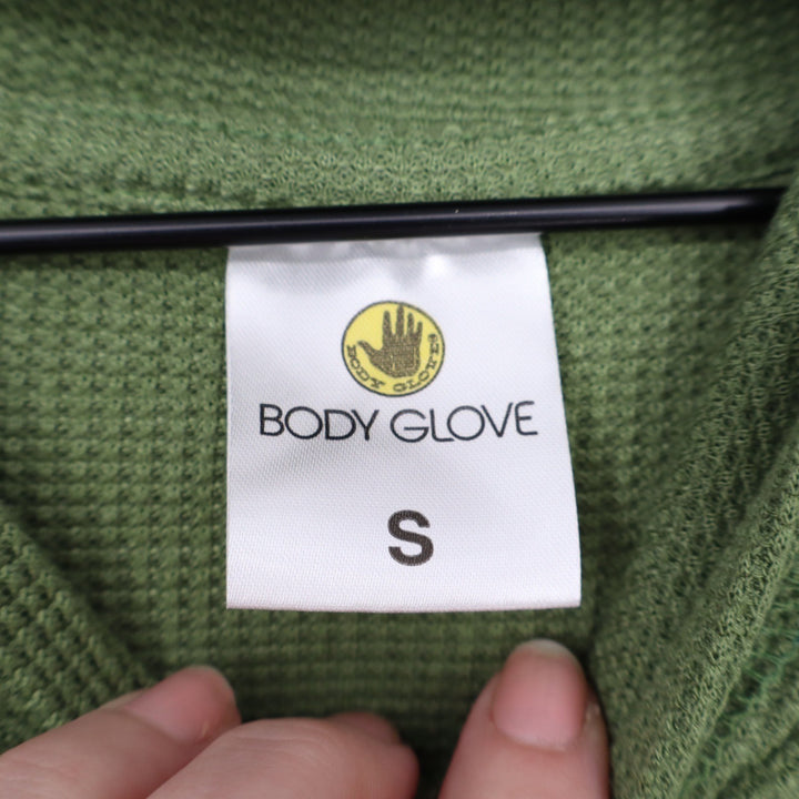 Body Glove Womens Waffle Knit Hoodie Green Long Sleeve Size S