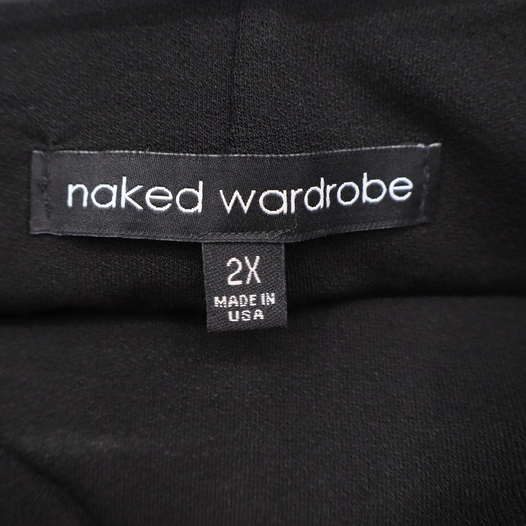 Naked Wardrobe Black Bodycon Midi Pencil Skirt Womens Plus Size 2X