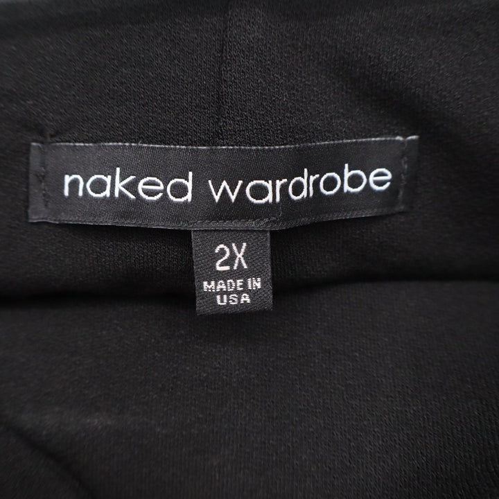 Naked Wardrobe Black Bodycon Midi Pencil Skirt Womens Plus Size 2X