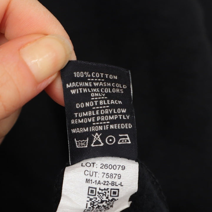 American Giant Fleece Bomber Jacket Mens Large Black Cotton Relaxed Fit Full Zip