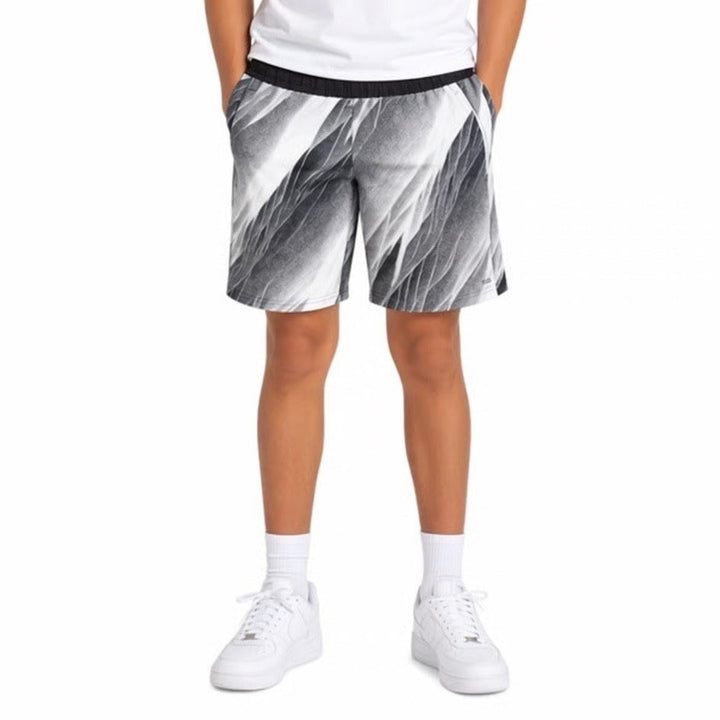 DSG Boys Agility Short Print Pure White AI Formation Medium 10-12