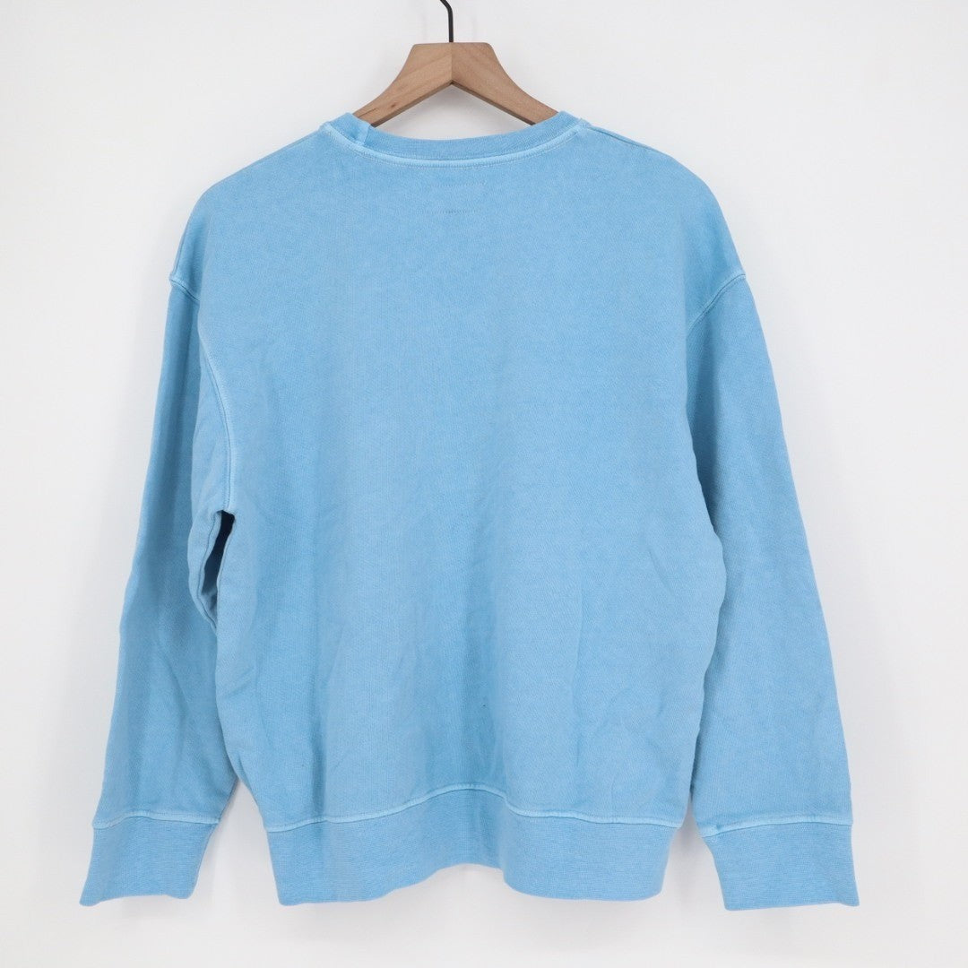 American Giant Vintage Washed Relaxed French Terry Crew Sweatshirt Mens S Blue