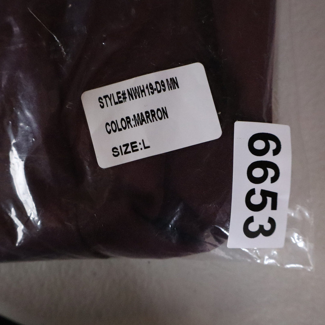 Naked Wardrobe Maroon Faux Fur Trim Cutout Back Mini Dress Size L