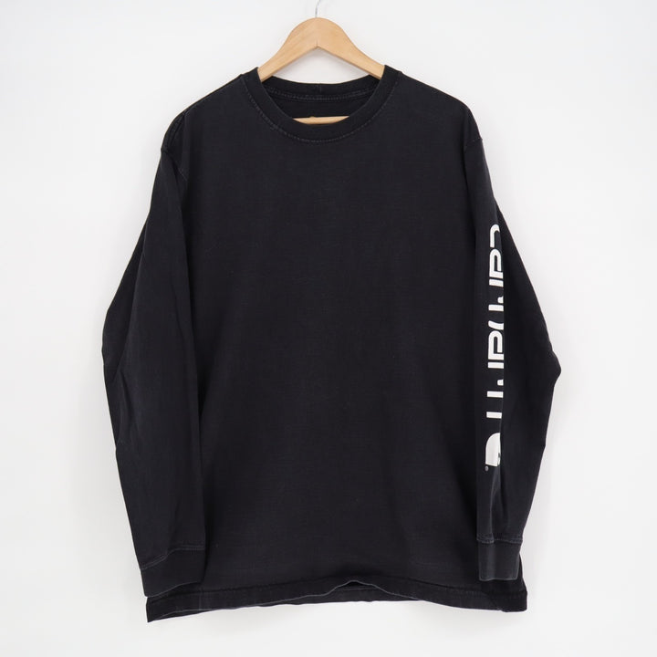 Carhartt Original Fit Shirt Mens Large Black Crew Neck Long Sleeve Workwear Tee