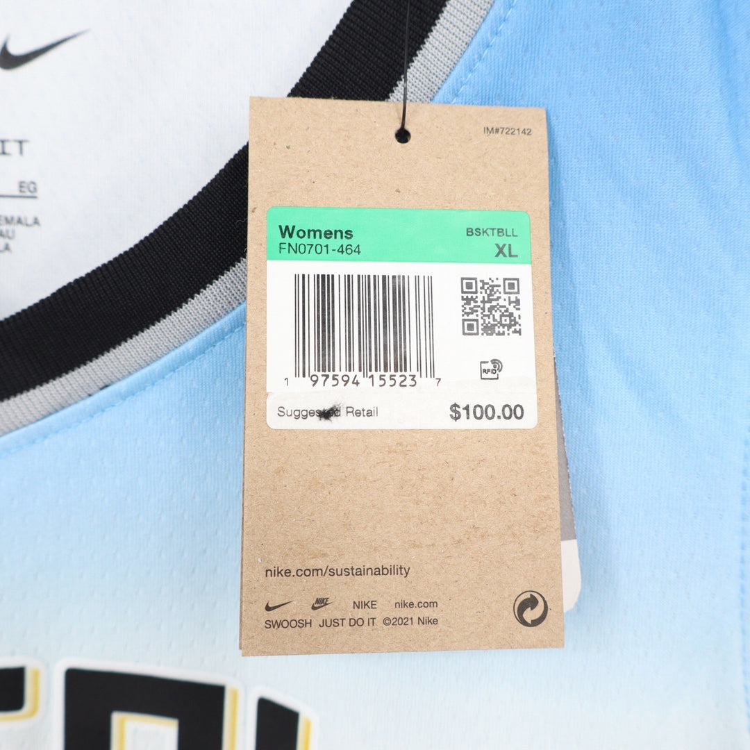 Nike Chicago Sky Angel Reese Rebel Edition Jersey Blue Skytown Womens XL