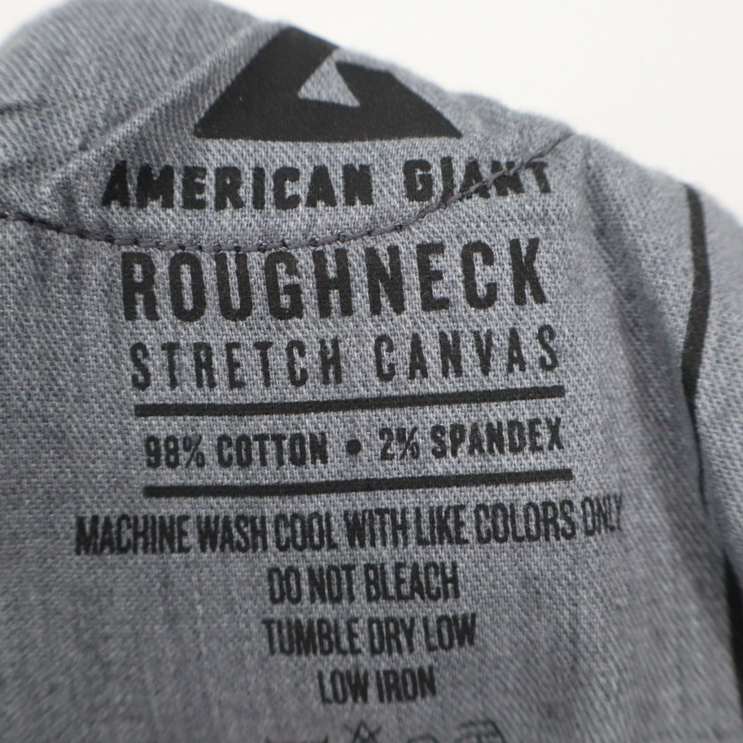 American Giant Roughneck Jeans Women 30X32 Charcoal Gray Cotton Stretch Straight